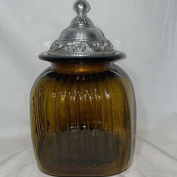 Artland Amber Glass Container - Picture 4 of 8